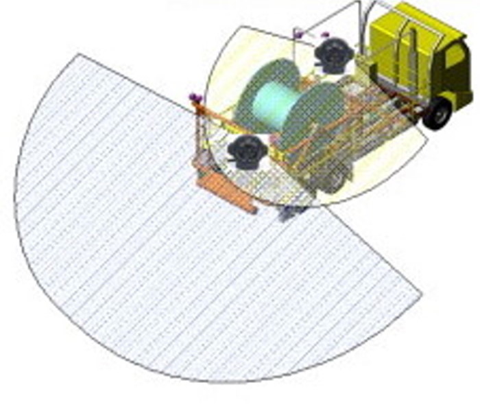 Cable Reeler uses LSM SafetyViewDetect® Camera Viewing / Proximity Detection solution