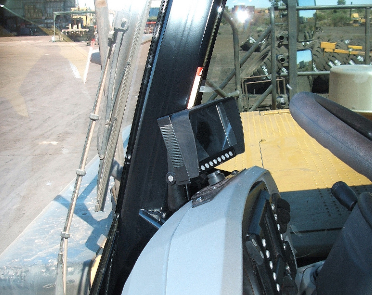 HD LCD Monitor mounted within the peripheral view of the Operator