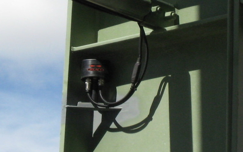 RF Video Transmitter mounted under Silo structure