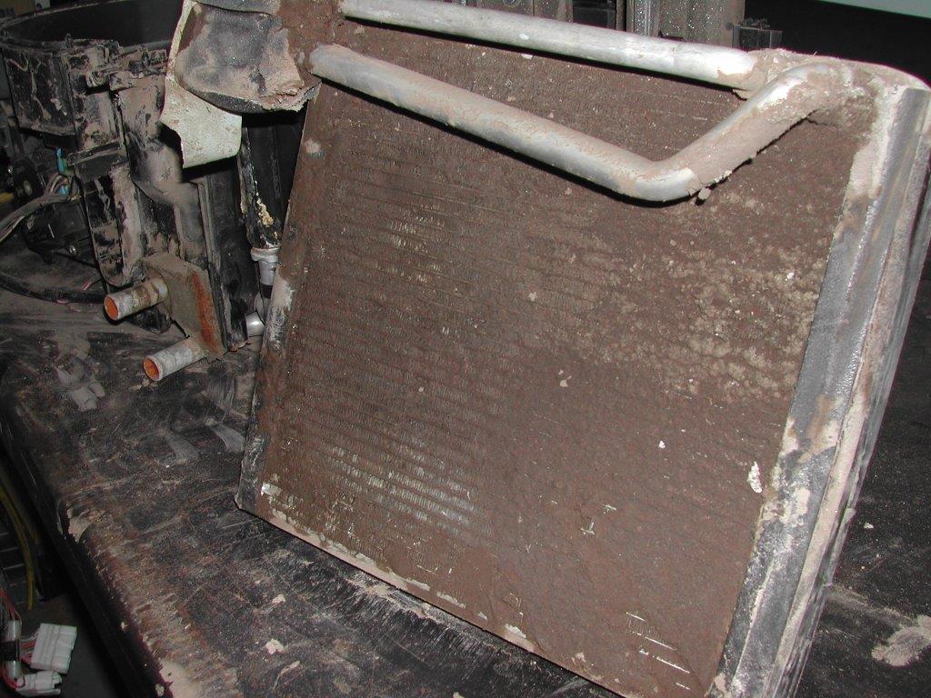 Chocked Air- conditioning Evaporator after 200 hours