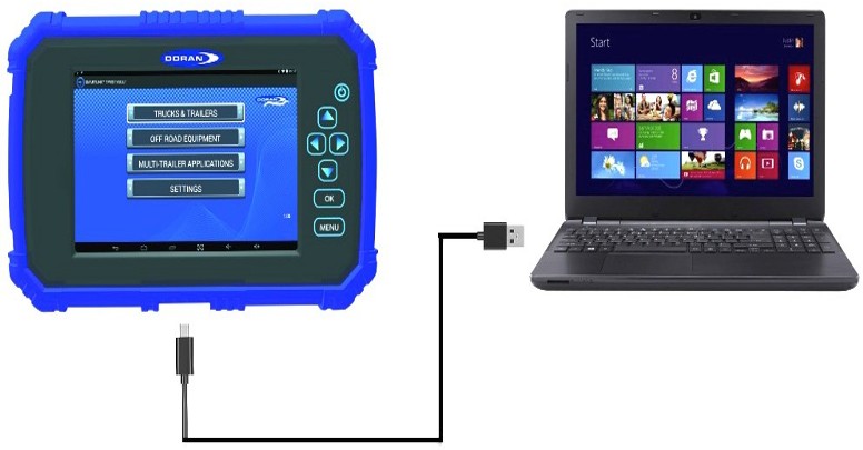 The SmartLink Tablet can Store and Transfer Data to your PC for Analysis