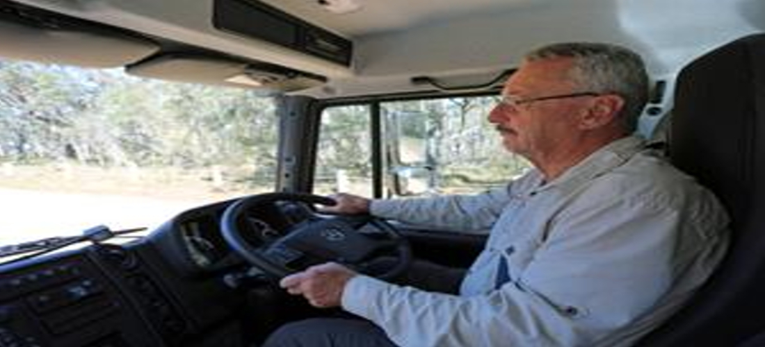 Allan Whiting of Outback Travelling Australia testing the Unimog