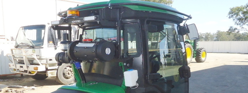 RESPA CF Units mounted on JD Lawn- mowers