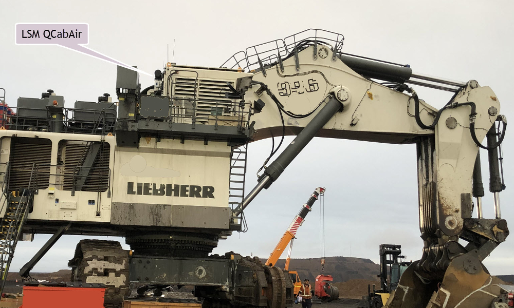 LSM QCabAir® (pat.pend.) solves workplace exposure for L996 Liebherr Shovels