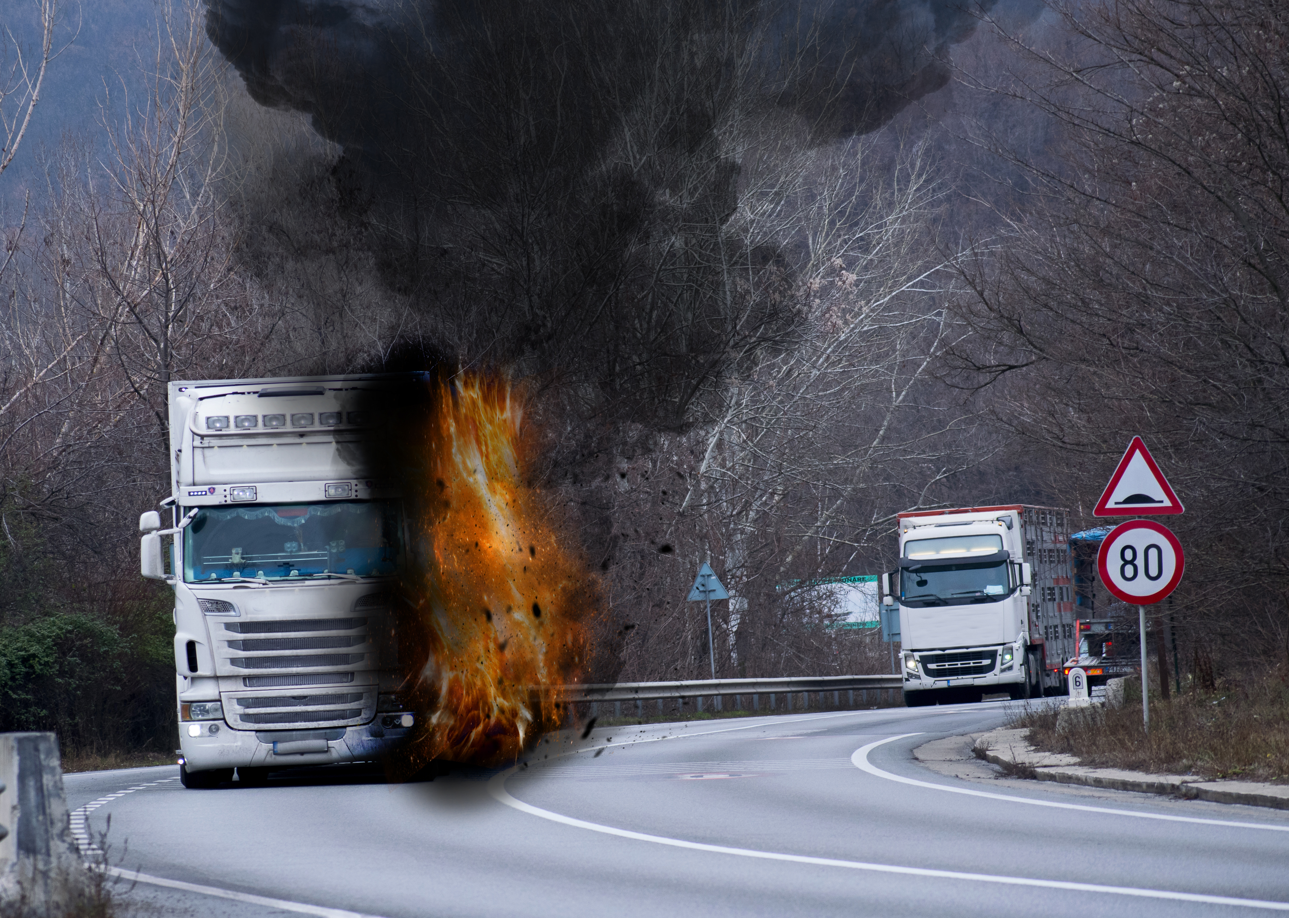 LSM TyreGuard® integrated TMSystem adverts Potential Tyre Fire Disaster