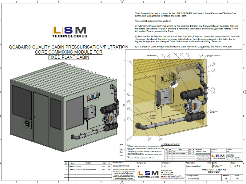 LSM QCabAir® (pat.pend.) ISO 23875 solutions for Fixed Pant Cabins